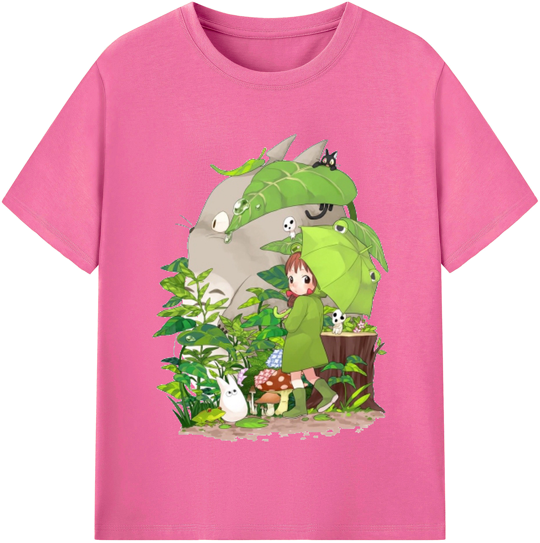 （画像用） となりのトトロ 草壁メイ 草壁サツキ My Neighbor Totoro Satsuki Kusakabe Mei Kusakabe レディースカジュアルプリントTシャツ（綿100％）